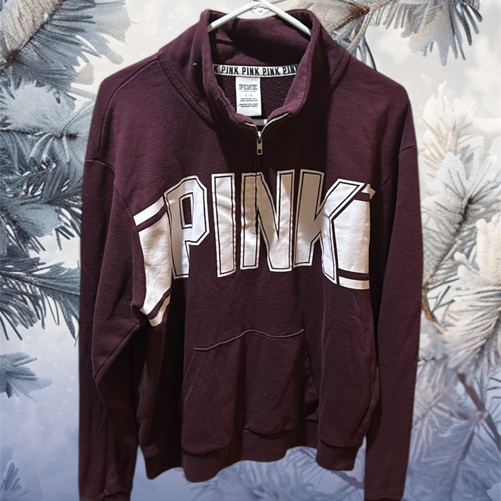 Pink Victoria Secret Quarter Zip Top
